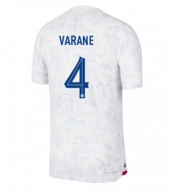Maillot de foot France Raphael Varane #4 Extérieur Monde 2022 Manches Courte
